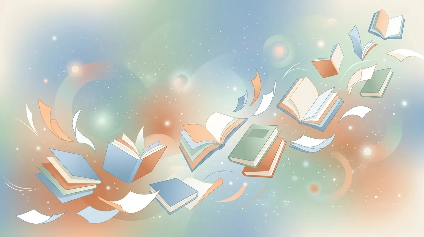 abstract illustration of books and learning